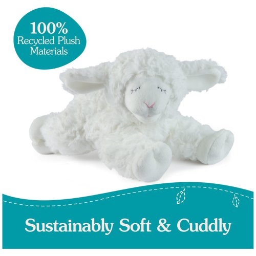 GUND Baby Sustainable Lamb Rattle, Winky Lamb Stuffed Animal, Plush Made from 100% Recycled Materials, Plush Rattle Sensory Toy for Babies, White, 7”