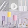 Qeuly 4Pcs Empty Lip Gloss Tubes, 6ml Clear Lip Gloss Tubes with Wand, Plastic Lip Balm Gloss Containers for DIY Makeup Lipgloss Making Kit (D25xH86mm) (colorful)