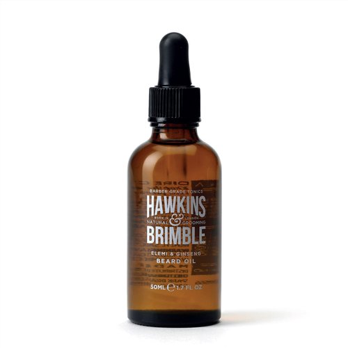 Hawkins & Brimble Beard Oil 50ml 1.69 fl oz - Quickly Absorbs, Strengthens & Supports Growth | with Acclaimed Signature Scent