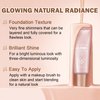 ZHISHUDL Natural Glow Illuminator Glotion Liquid Highlighter for Face & Body Glow Moisturizing Makeup Highlighter Lightweight Long Lasting Glow Lotion - 02 Light