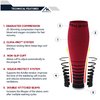 NEWZILL Compression Calf Sleeves (20-30mmHg) for Men & Women - Perfect Option to Our Compression Socks - for Running, Shin Splint, Medical, Travel, Nursing, Cycling (S/M, i-Black/Red)