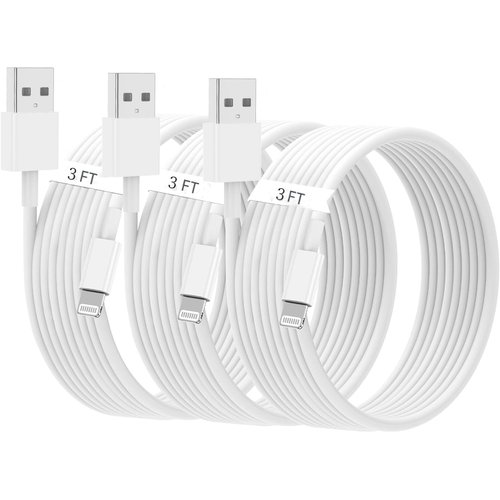 Cabepow 3Pack 3FT Original Charger Lightning to USB Charging Cable Cord Compatible iPhone 14/13/12/11 Pro/11/XS MAX/XR/8/7/6s Plus,iPad Pro/Air/Mini,iPad