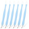 6 Pcs Cuticle Trimmer Pusher Remover, Rubber Tip Gentle on Nail Bed, Cuticle Dead Removal Fork, Nail Cleaner Tools for Fingernail and Toenail