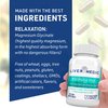 Relaxity Mg Magnesium Supplement, Non-GMO Joint Support Supplement with Magnesium Glycinate, Magnesium Pills for Heart, Nerve, Muscle, and Joint Support, 120 Vegetarian Capsules - Liver Medic