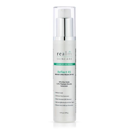 Reflect SPF 45 Mineral Face & Body Sunscreen Zinc Oxide | Facial Sunblock Moisturizer with SPF | All Skin Types | Chemical-Free | Reef-Friendly Full Spectrum | Pregnancy Breastfeeding Safe | 4.9 Fl OZ