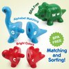 GKDOMS Alphabet Dinosaurs Matching Letters Toy, 26 PCS Double-Sided ABC Dinosaur with Uppercase Lowercase, Match and Snap Fine Motor Game Preschool Learning Toys Gifts for Ages 18+ Months