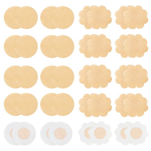 WITROMAN 40 Pieces nipple covers disposable nipple Pasties nipple Petals (Nude)