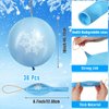 Leitee 36 Pcs 18 Inch Snowflake Punch Balloons Winter Theme Punching Balloon Party Favors Carnival Prize Bounce Balloon with Rubber Band Handle for Birthday Party Daily Game School