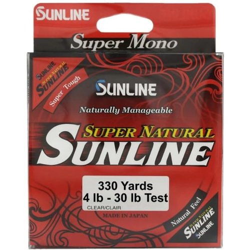 Sunline Super Natural Monofilament Fishing Line (Natural Clear, 4-Pounds/330-Yards)