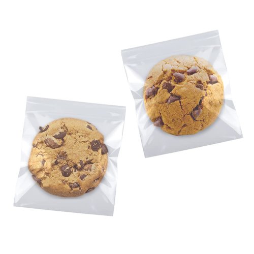 SUREHOME Cookie Bags Cellophane Clear Individual Treat for Cookies, 5x6 Inch Gift Giving Packaging, 100PCS Plastic Self Adhesive Wrappers Candy Bag