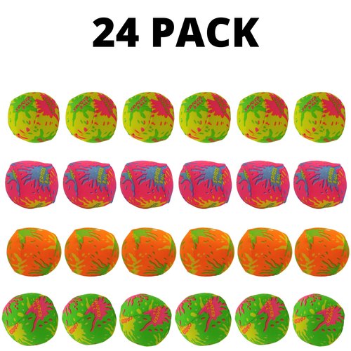 4E's Novelty 24 Pack - 2" Water Bomb Splash Balls - Mini Water Absorbent Ball - Kids Pool Toys, Outdoor Water Activities for Kids, Pool Beach Party Favors. Water Fight Games