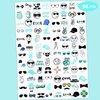 8 Sheets (96PCS) Two Cool Tattoos Temporary Birthday Party Decorations Supplies Favors for Kids Boys Girls Gifts Classroom School Prizes Rewards
