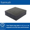 FoamRush 1" x 24" x 72" Charcoal High Density Upholstery Foam Cushion (Upholstery Sheet, Foam Padding, Seat Replacement, Chair Cushion Replacement, Square Foam, Wheelchair Seat Cushion) Made in USA