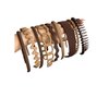 SHENHE Women's 9 PCS Non Slip Plastic Frosted Headband Wide Thin Teeth Comb Hair Band Brown One-Size