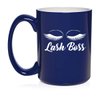 Daylor Lash Boss Makeup Lash Extension Artist Ceramic Coffee Mug Tea Cup Gift (15oz Blue)