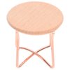 JOINPAYA Mini Dollhouse End Table: Miniture Wooden Home Furniture Round Side Tea Table Model for Living Room Bedroom Scene Decoration