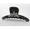 Generic Black and silver metal design hair claw clip for fine, thin hair