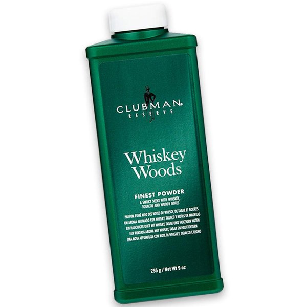 Clubman Reserve Whiskey Woods Cornstarch Powder, Post-Shave Grooming For Men (9 oz)