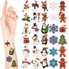 Nosiny 240 Pcs Christmas Temporary Tattoos Snowflake Winter Glitter Tattoos Santa Snowflake Sticker Tattoo Winter Apparel Accessories for Body Face Kids Women Party Favors