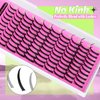 Yawamica Spiky Lash Extension Premade Individual Lashes D Curl Cluster Eyelash Extensions 13-21mm Mix Length Wispy Lash Clusters Volume Fairy Eyelash Extension Supplies