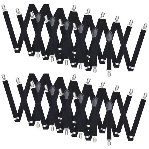 Seematn 12Pcs Halloween Suspenders for Men Adjustable Suspender Elastic Y Back Style Suspenders B...