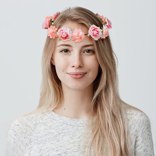 Cinaci 8 Pack Handmade Adjustable Sunflower Rose Flower Wreath Headbands Crown Garland Wedding Party Headpiece for Women Brides Bridemaids Girls Teens