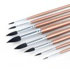 Transon 8pcs Round Watercolor Paint Brush Set Goat Hair for Watercolors,Acrylics,Inks,Gouache,Oil and Tempera