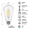 16 Pack LED Edison Bulbs 40W Equivalent, Not-dimmable 4 Watt LED Filament Bulb, 4000K Cool White ST19 Light Bulb, 450LM E26 Vintage LED Bulbs for Ceiling Light Fixtures