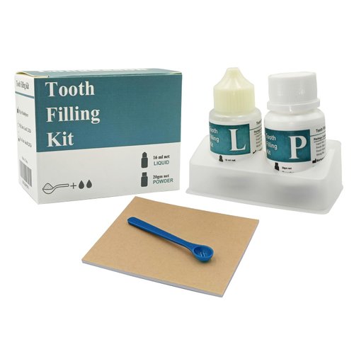 Longkason Zinc Oxide Eugenol Dental Cement Kit | Super Adhesive | Instant Tooth Repair, Cap, Crown & Bridge Filling | DIY, Self Curing, Sturdy & High Strength |Universal Shade| Emergency Dental Care |