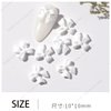 White Bow Nail Charm for Women Girl, 100Pcs 3D Nail Decoration Resin Bow Nail Rhinestones Bowknot for DIY Nail Art Accessories (100Pcs White)