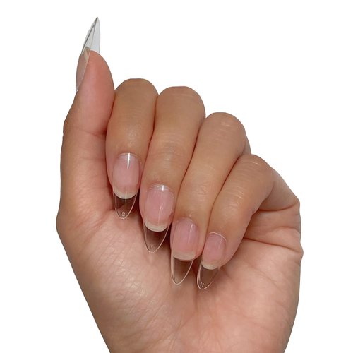 Flossy Nail Soft Gel Nail Tip Box 600pcs Almond Shape Medium Length Full Cover 12 sizes Pre-shaped Soak Off Nail Extensions DIY