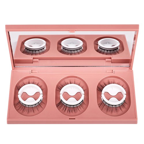 Ykecfpry Self-adhesive Eyelashes, New Snap on Lashes, Reusable 3 Pairs Eyelashes Snap on No Adhesive, Stable and Easy to Put On, Natural Look and Waterproof Fake Eyelashes (W08)