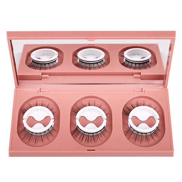Ykecfpry Self-adhesive Eyelashes, New Snap on Lashes, Reusable 3 Pairs Eyelashes Snap on No Adhesive, Stable and Easy to Put On, Natural Look and Waterproof Fake Eyelashes (W08)