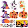 Max Fun 302PCS Halloween Crafts for Kids Foam Pumpkins Stickers Bulk, Ghost Witch Hat Halloween Decorations for Kids Party Favors Supplies Halloween Activities