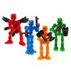 Zing Klikbot, Complete Set of 4 Poseable Action Figures with Weapons, Translucent, Create Stop Motion Animation, for Ages 6 and Up (Series 1 Heroes)