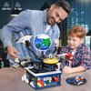 CUBIMANA Planet Rotatable Space Sets with Light - Earth & Moon Space Exploration Building Toys with Shuttle Spaceship Science Kits Building Blocks Gifts for Kids Age 8+ Years Old Boys Girls(554 PCS)