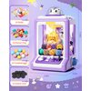 Jovow Claw Machine for Kids, Mini Vending Machine with Game Coins & Music, Prize Dispenser Toys for Girls and Boys, Electronic Claw Game Machine for Party Birthdays, Includes 30 Mini Toys