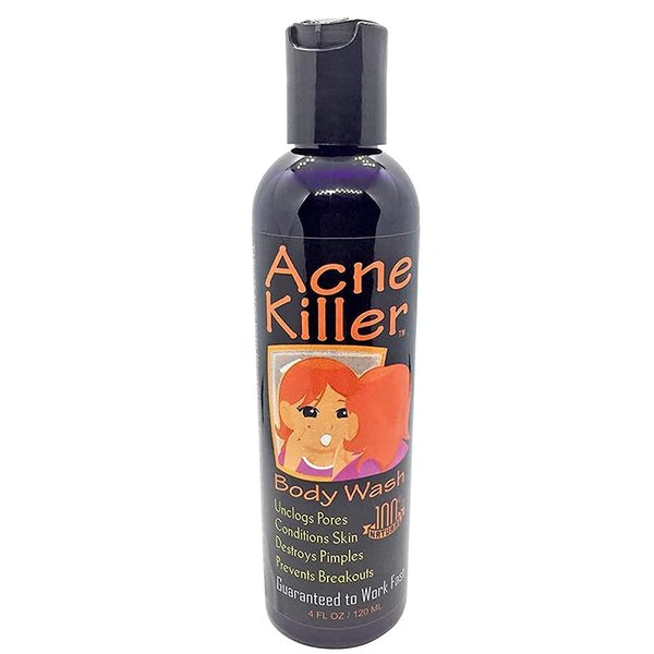 Acne Killer Fresh Beauty Market Black Soap Body Wash - 4 floz