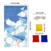 Bean Bag Toss Game, Paper Plane Theme Banner with 3 Bean Bags for Kids Adults Indoor Outdoor Party Supplies Yard Christmas Carnival Family Games