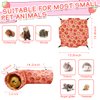 LEFTSTARER Pet Small Animal Hanging Hammock Ferret Bunkbed Cage Toy for Hamster Rat Sugar Glider Parrot Guinea Pig Hideout Play Sleep (Strawberry)
