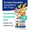 PAWFECTCHEW Advanced Hip & Joint Glucosamine Supplement for Dogs - Treats for Picky Eaters w/Chondroitin, MSM, Omega-3 - Joint Pain Relief - Chicken Liver - 180 Ct - Made in USA