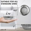 Kitchen Sink Strainer - Food Catcher for Most Sink Drains - Rust Free Stainless Steel - 2 Pack - 4.5 Inch Diameter