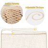 Stuffed Animal Storage Net for Kids, Bedside Toy Organizer Net - Neatly Store Your Stuffed Animals, Cotton Bedside Stuffed Animal Storage Net with Tether, Stretches up to 35 Inches, Beige