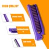 Qjaiune 6PCS Travel Foldable Brush Comb Portable Folding Comb, Anti-Static Hair Comb Mini Pocket Comb, Double Headed Hair Brush Hairdressing Tools Plastic Folding Comb for Men Women (Purple)
