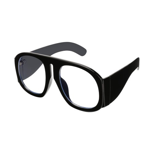 FEISEDY Oversized Blue Light Blocking Glasses Women Men Big Plastic Aviator Frame Eyewear Clear Lens Computer Glasses B2371