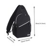 MOSISO Sling Backpack, Multipurpose Crossbody Shoulder Bag Travel Hiking Daypack, Black, Medium