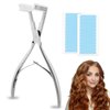 Tape in Hair Extensions Plier & 2 Sheets Hair Extension Tape,Stainless Steel Flat Surface Sealing Hair Extension Tools,Tape in Pliers Hair Extensions Pliers,for Women Hair