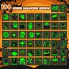 EMOME Halloween Party Favors Tattoo Stickers Luminous, Glows Temporary Tattoos for Kids Birthday Party Decorations Supplies, Halloween Candy Goodie Treat Bag Fillers (100 Pcs)
