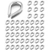 YAMASO 50pcs 1/16" M2 Stainless Steel Thimble for Diameter Wire Rope Cable Thimbles Rigging