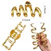 HOXIEYA Hair Claw Clips, Snake Design Metal Hair Clip, Gold, for Women Girls, Fashionable Hair Accessories, Creative Thick Hair Clips, One Size